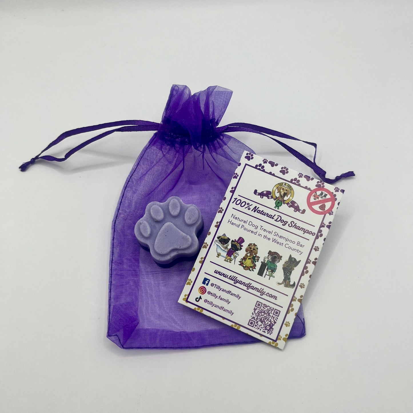 Travel Size Dog Shampoo bar single, Lavender and Rosemary