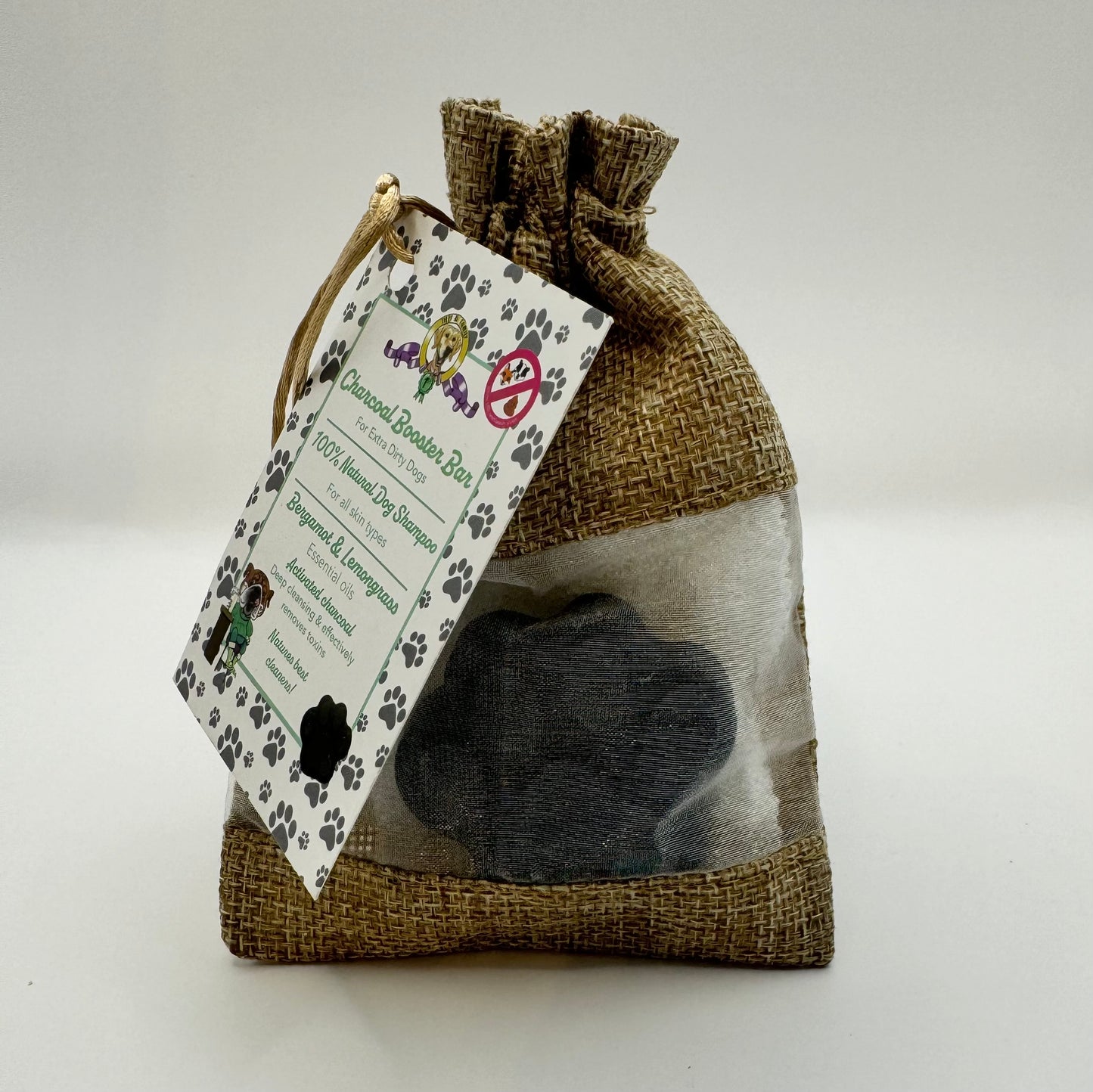 Lemongrass and bergamot charcoal booster bar in bag